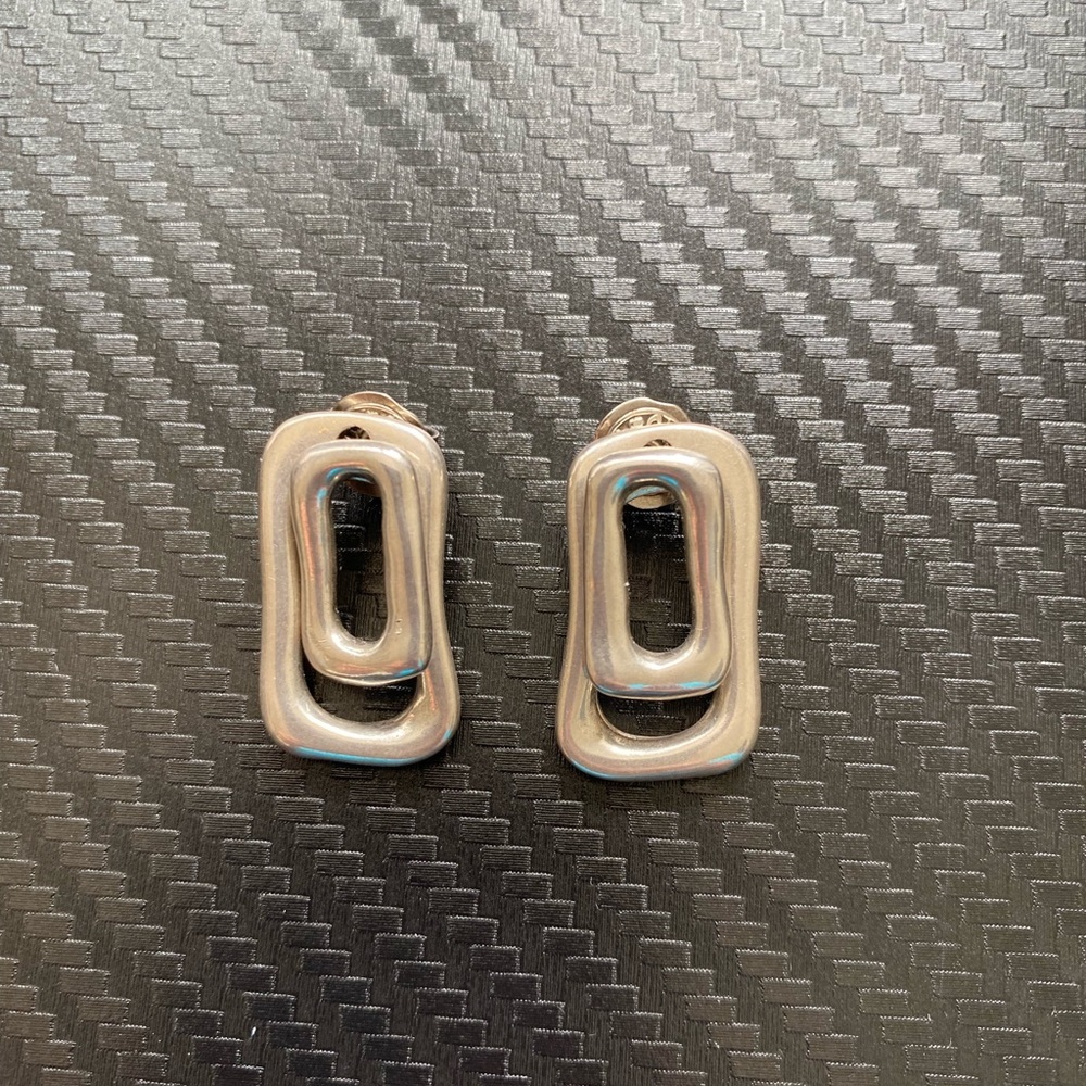 UNOde50 silver 2 in 1 earrings